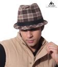 Alvaro Contemporary Brown & Beige Checkered Print Hat