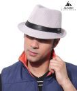 Alvaro Brown & White Vertical Striped Hat