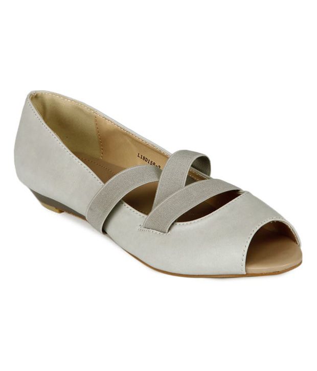 Lotus Bawa Light Grey Wedge Heel Ballerinas - Buy Ballerinas Shoes ...