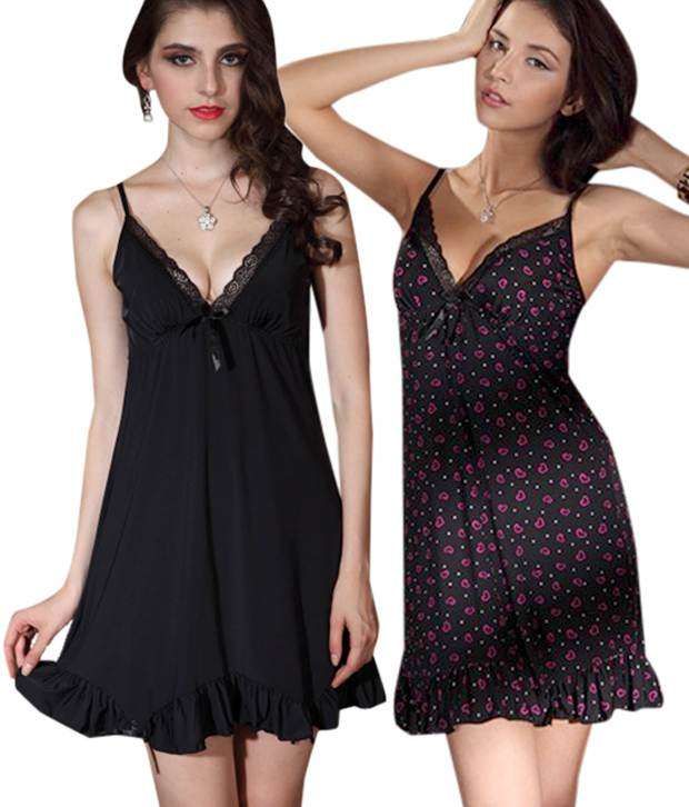 Buy N Gal Black Nighty Online At Best Prices In India Snapdeal 