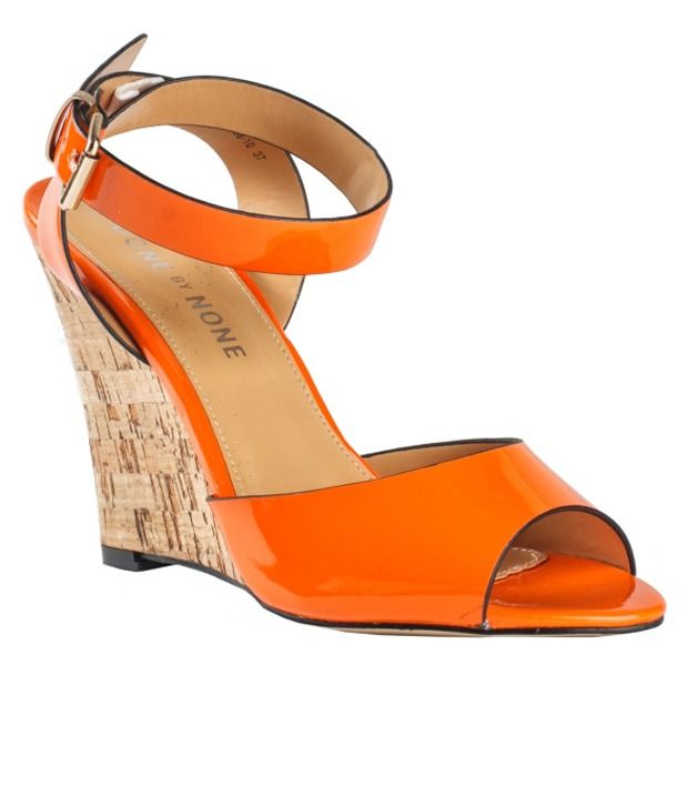 neon orange wedges