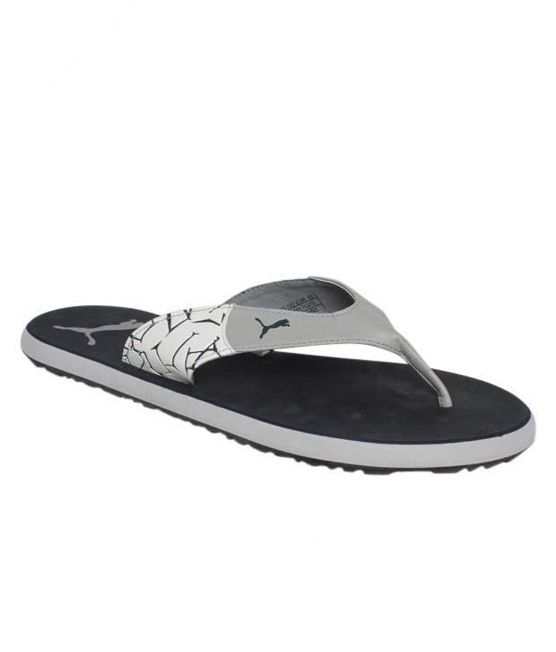 puma slippers for men white