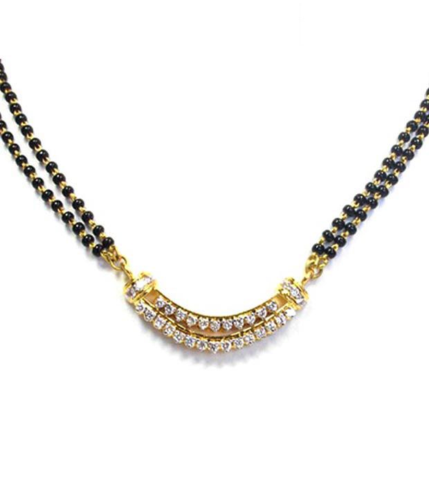 Avsar Real Gold and Diamond Double Layer Mangalsutra Buy Avsar Real Gold and Diamond Double