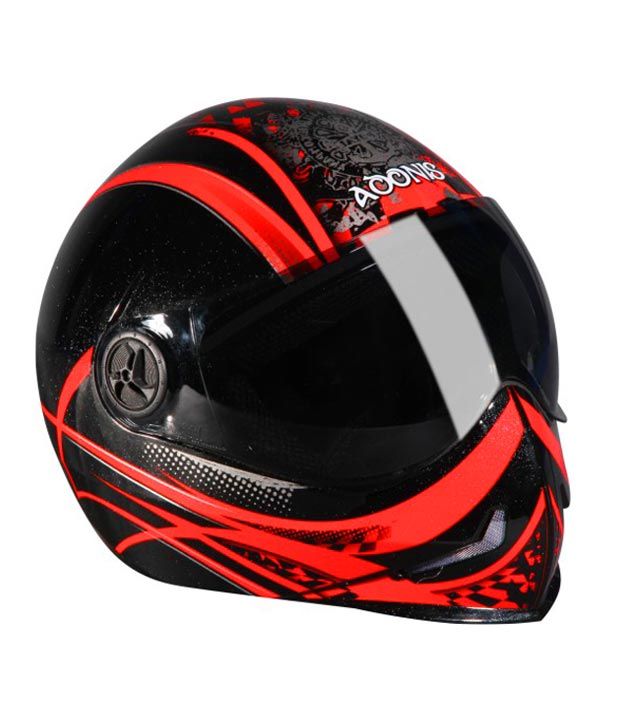 Steelbird Full Face Helmet Adonis (Dot Black with Red) [Size