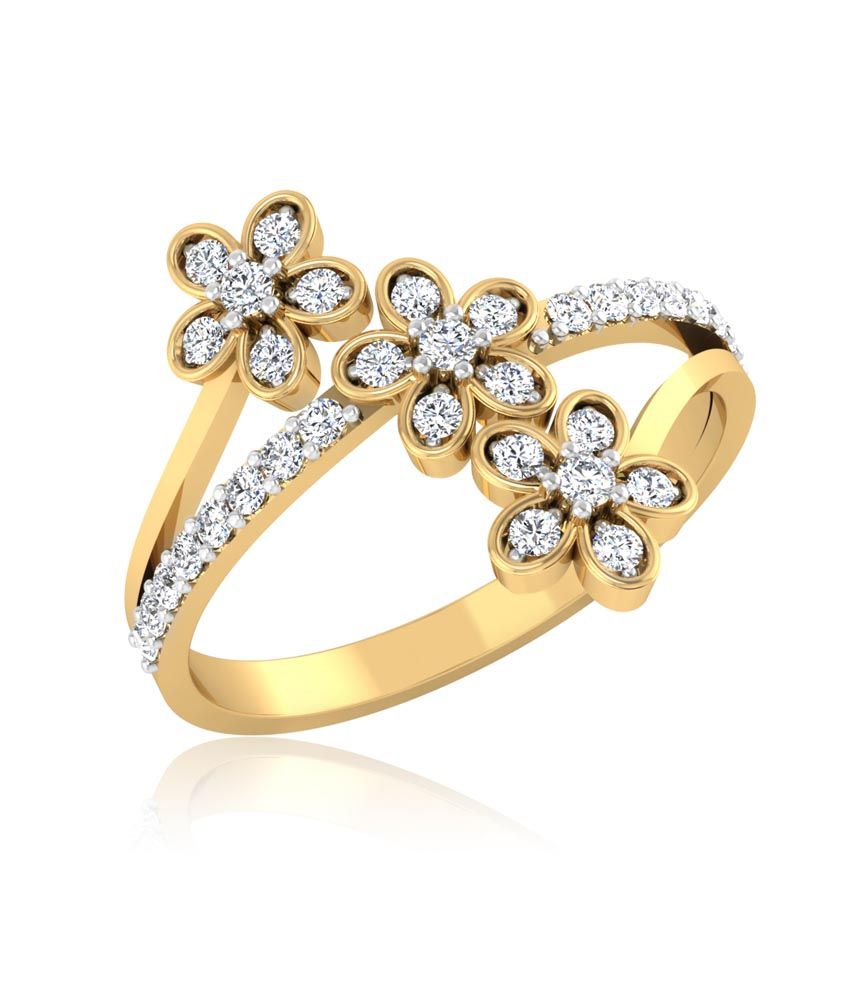 Forever Carat Real Diamond Ring in 100 Certified 14K Gold LR0053YG