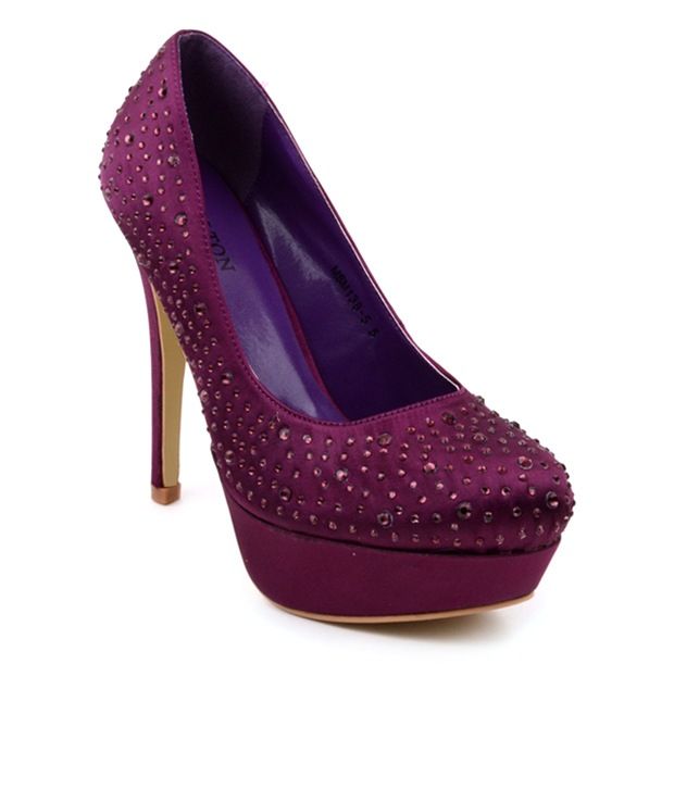 purple studded heels