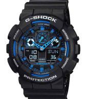 casio g shock blue and black