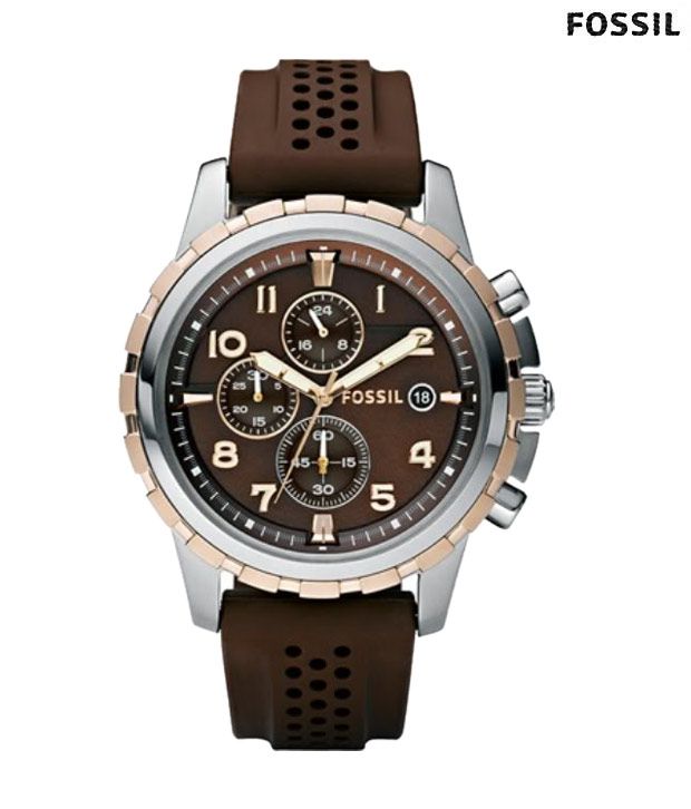 Fossil Designer Rose Gold Bezel Watch Price in India Buy Fossil
