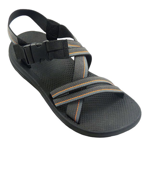 Calcetto Gray  Orange Floater Sandals - Buy Calcetto Gray  Orange ...