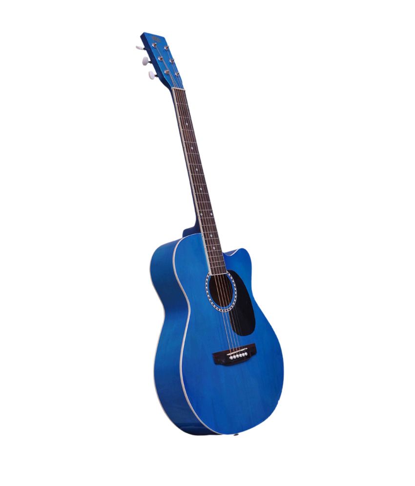 Rocks Acoustic Guitar RT1C Blue Colour Buy Rocks Acoustic Guitar RT1C