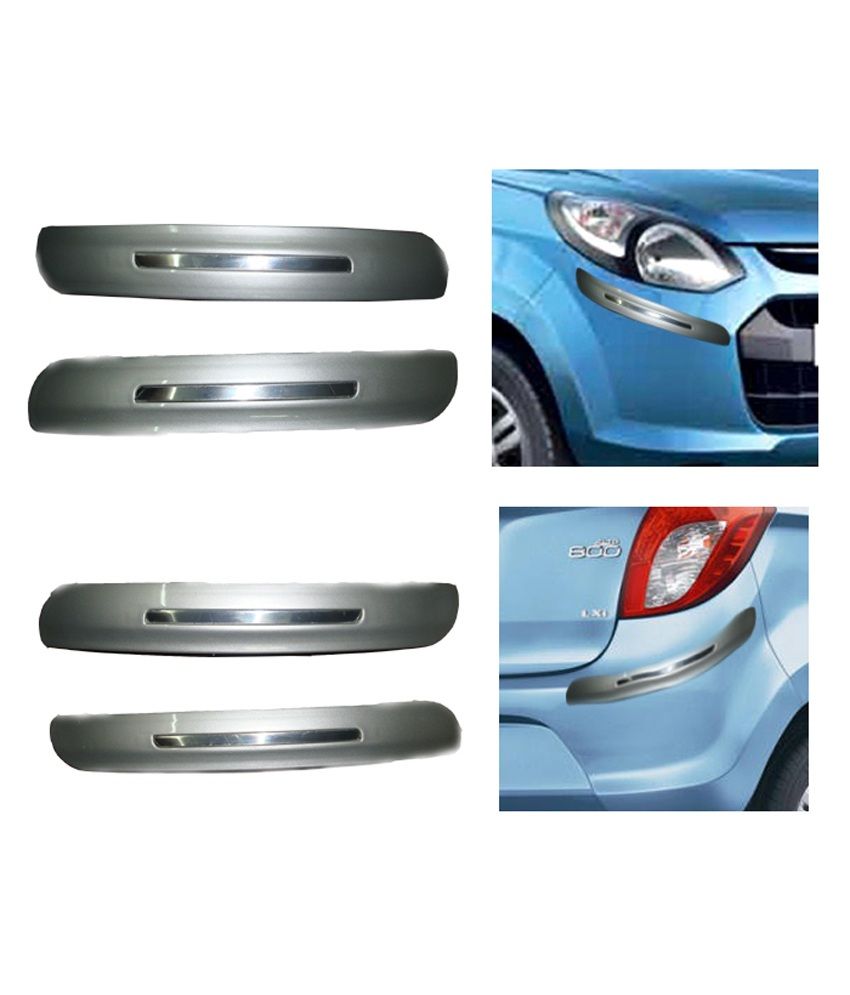Ski Silver Chrome Bumper Safety Guard Protector For Maruti Suzuki Alto
