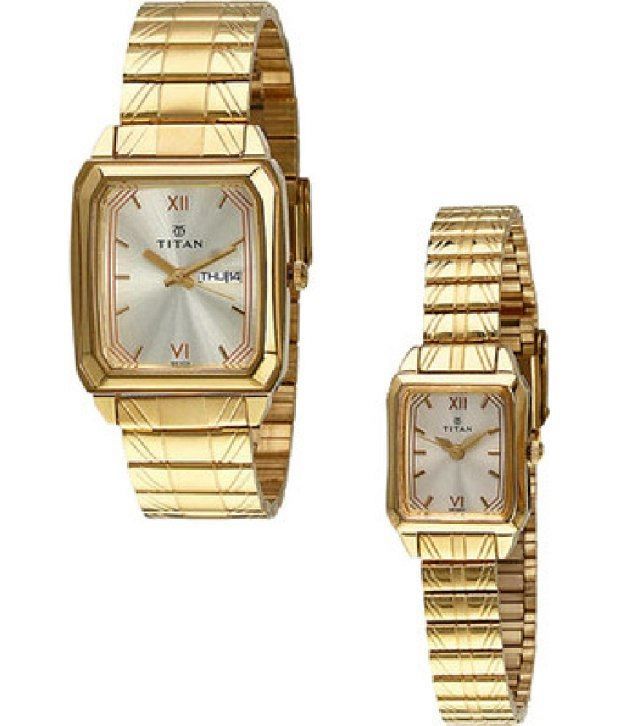 titan couple watches leather belt