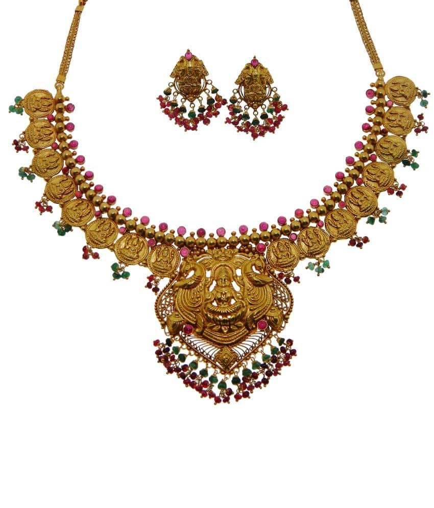 Kothari Jewelry 22kt Gold Kaasumala Necklace Set Buy Kothari Jewelry