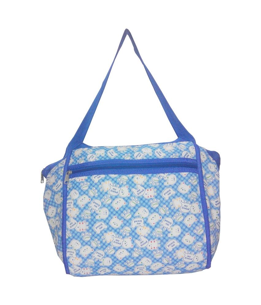 blue designer tote bag