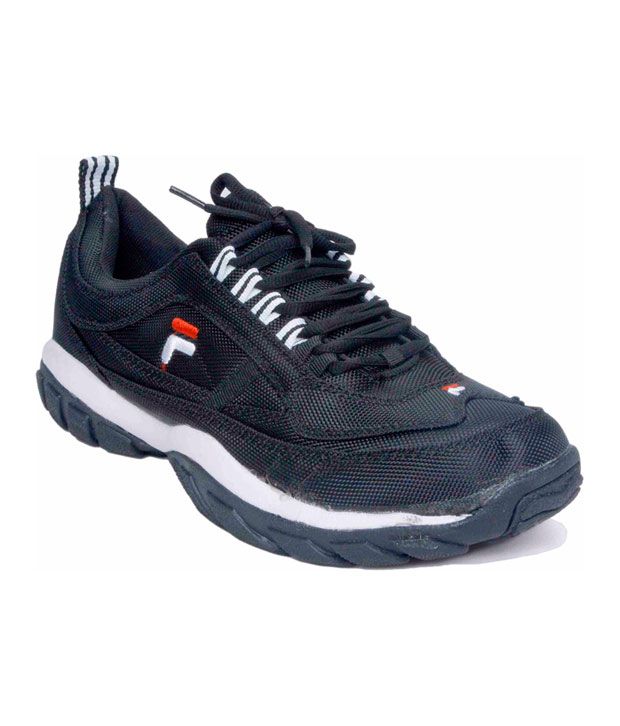 fila black sports shoes