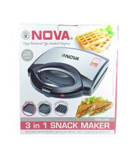 Nova 3 in 1 Grill, Toast Sandwich Maker + Waffle Snack Maker