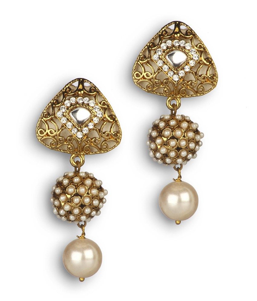 Colored Pearl Earrings Pea Freshwater Hook Colored Pearl Earrings Shubham Jewellers Multi