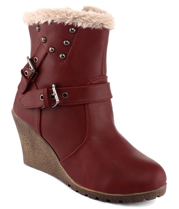 kielz maroon wedges boots buy s boots best price snapdeal kielz maroon wedges boots buy s boots best price snapdeal