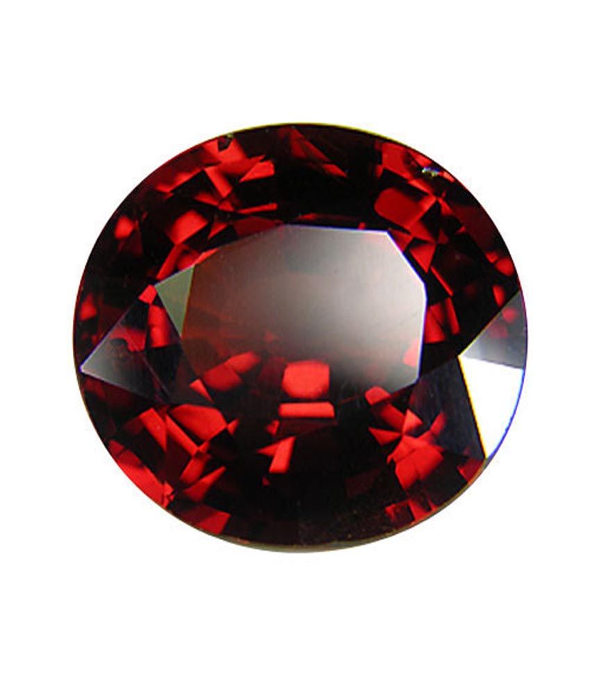 Vishal Gems Maroon 3.5 Ratti And 3.25 Carat Oval Hessonite