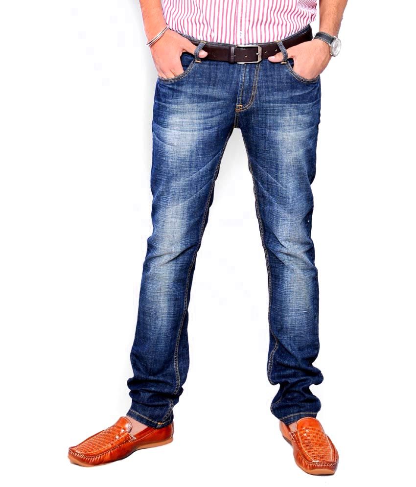 Oxemberg Men Blue Stretchable Slim Fit Jeans
