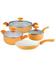 Wonderchef Orange Aluminium 4 Seasons Cookware Autumn Set
