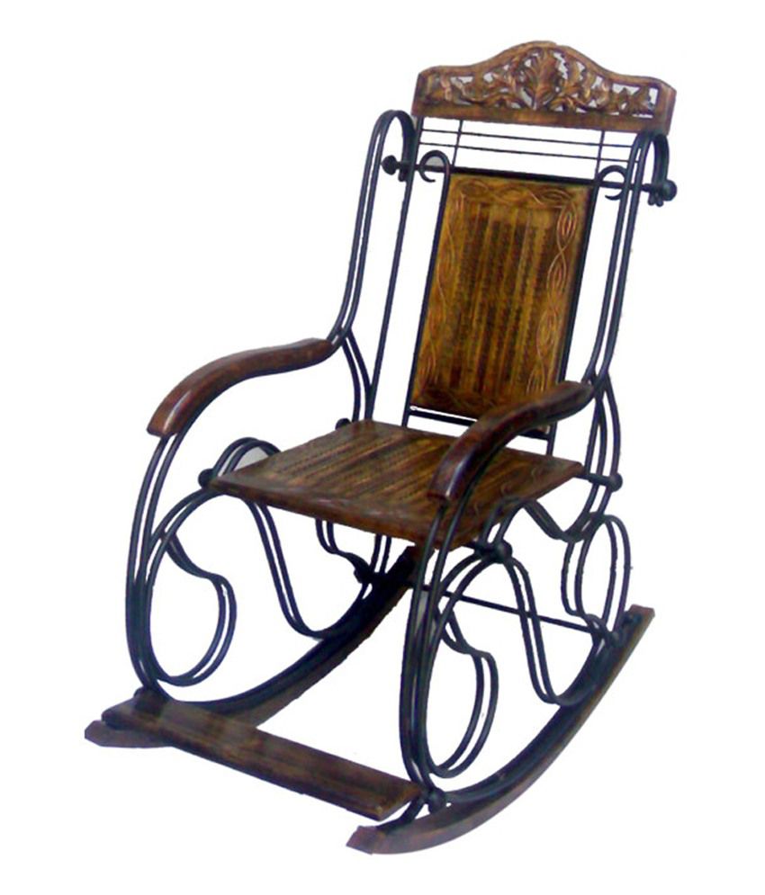 Fancy Wrought Iron Decorative Rocking Chair