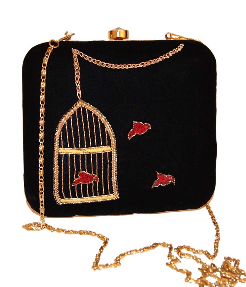 Buy Ruhmet Bird Cage Black Clutch at Best Prices in India Snapdeal