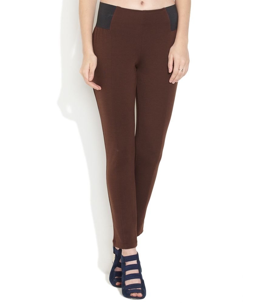 brown jeggings ladies