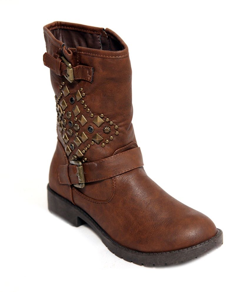 biker boots with studs womens