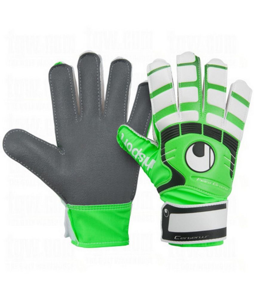 Uhl Sports White, Green And Black Cerberus Starter Graphit Goalkeeper Gloves Buy Online at Best