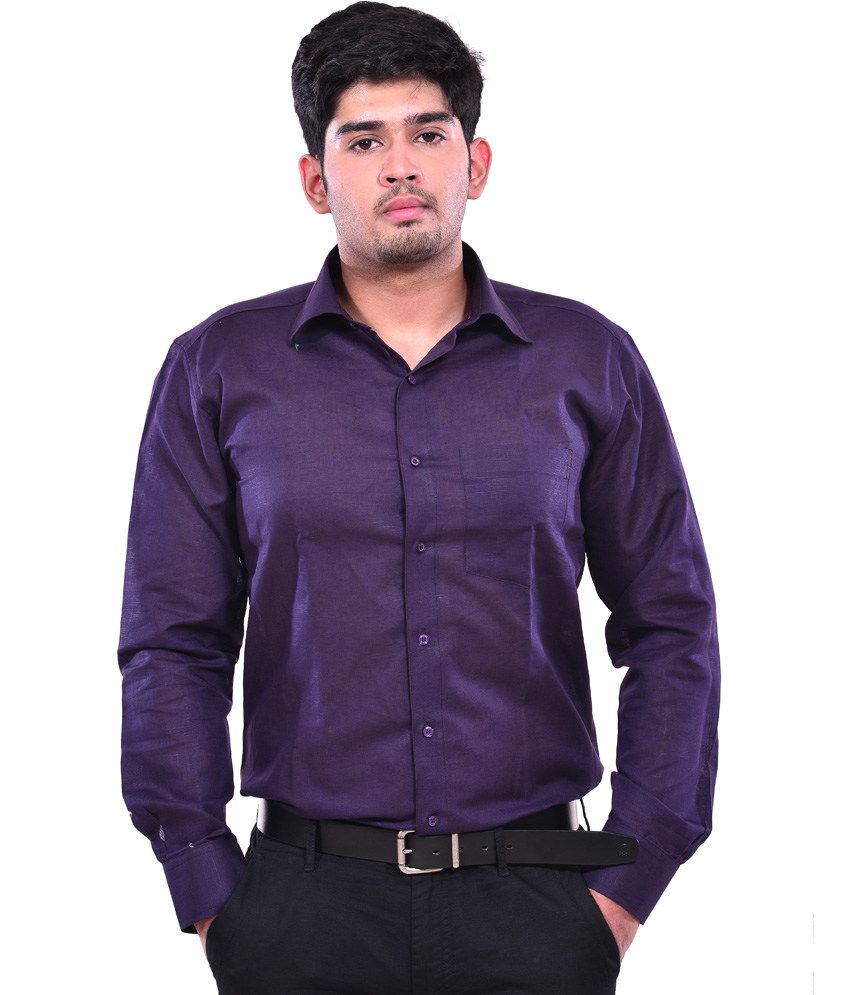 mens purple linen shirt