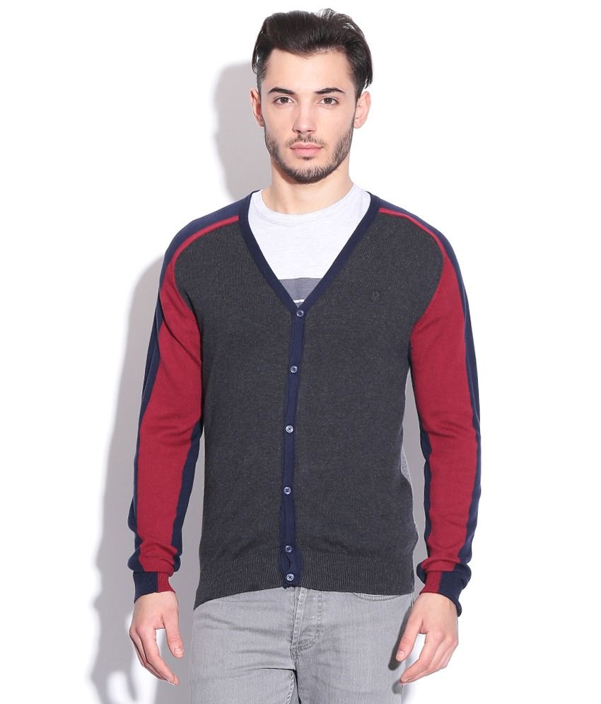 Of Benetton Gray Cotton Cardigan  Buy United Colors Of Benetton 