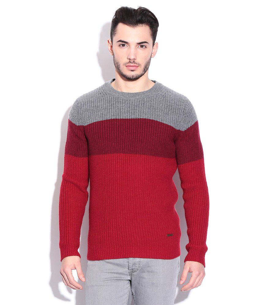 Sweater  Buy United Colors Of Benetton Red Acrylic Round Neck Sweater