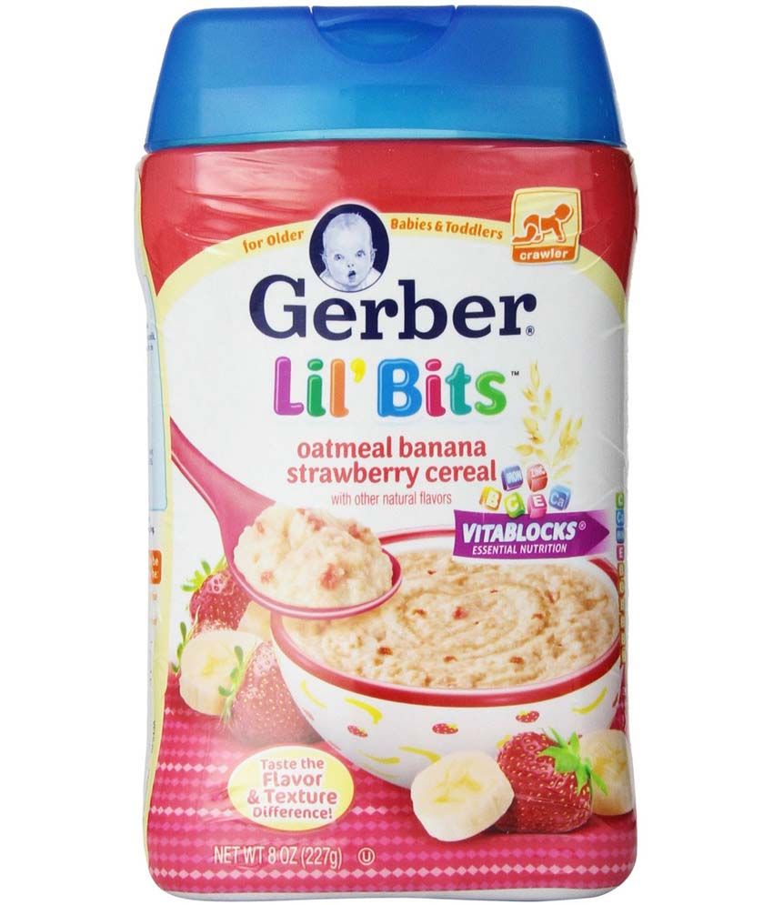 Gerber Baby Lil Bits Oatmeal Banana Strawberry Cereal 227