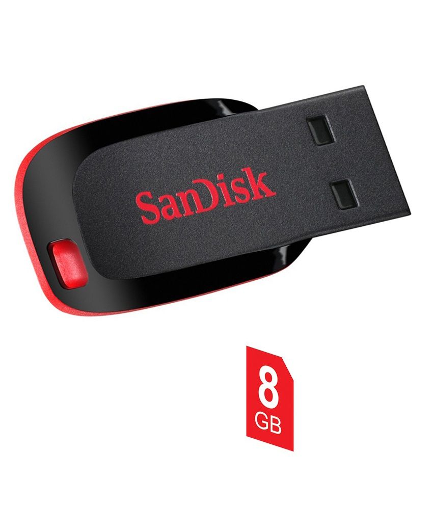 Sandisk Cruzer Blade 8gb Usb 20 Pen Drive Blackred Buy Sandisk