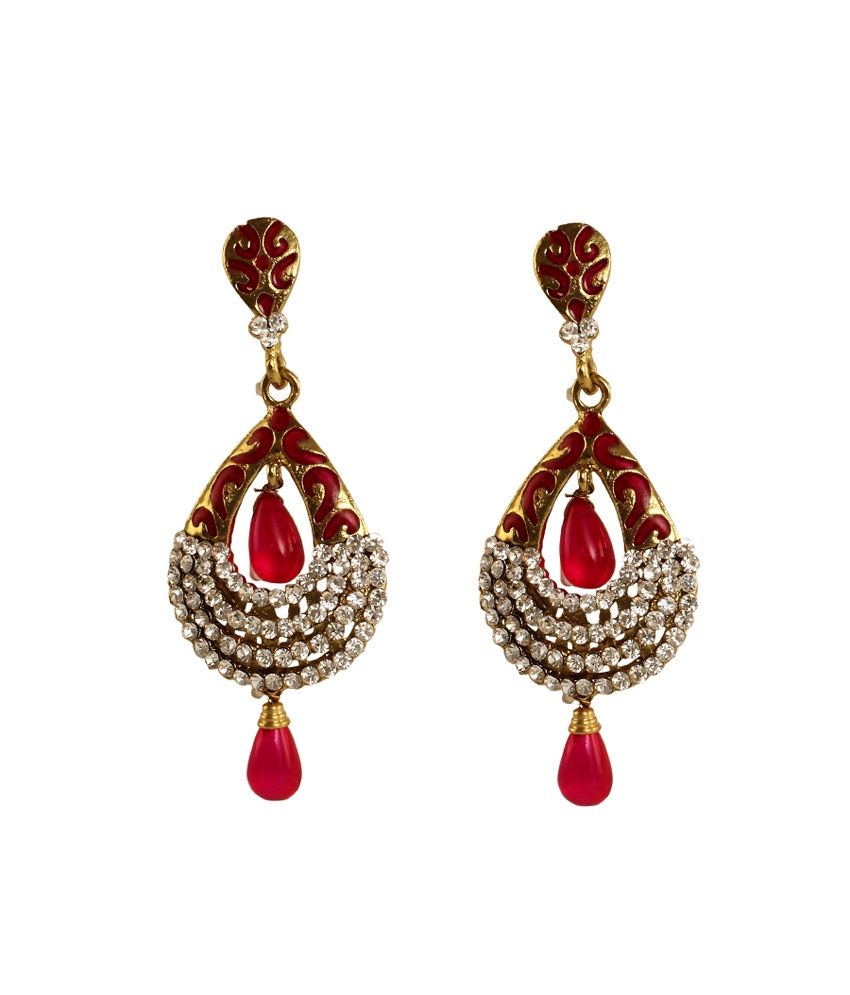 Rich Lady cute Red Earring Buy Rich Lady cute Red Earring Online in India on Snapdeal