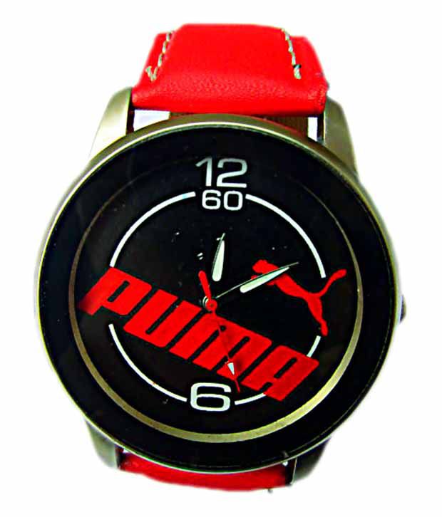 Puma Black Analog Round Rubber Men's Watch