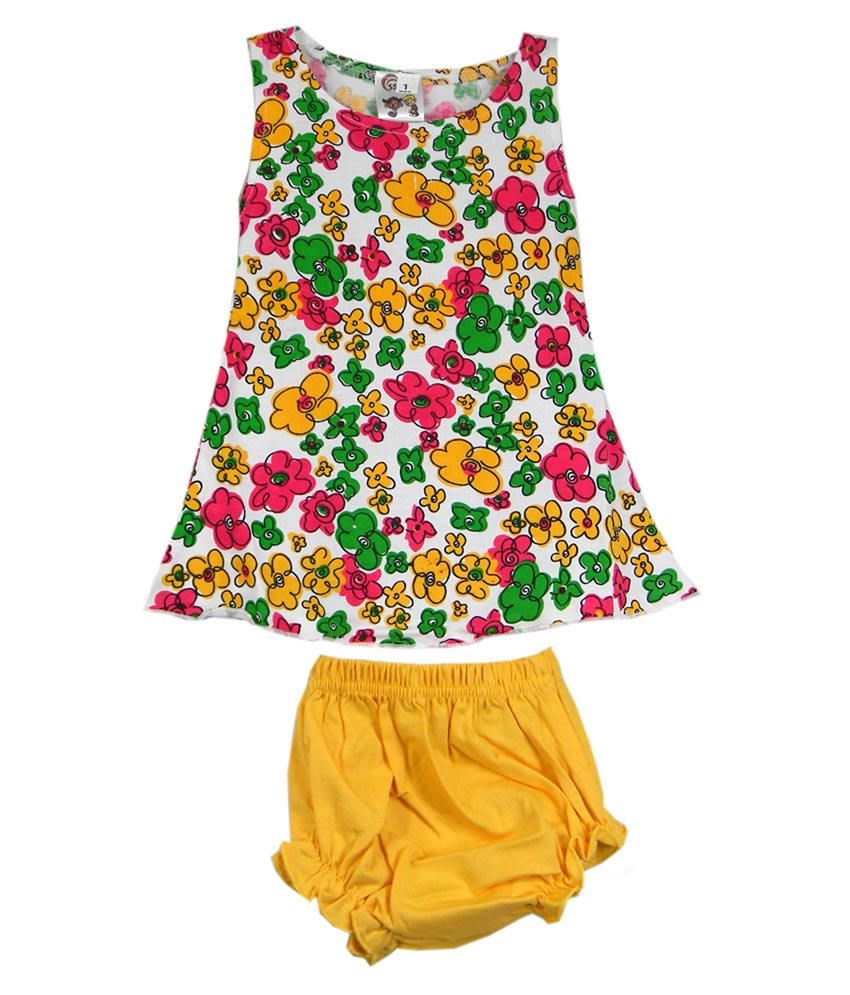 short frock yellow colour