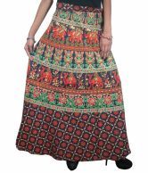 India Trendzs Multi Printed Cotton Long Skirt