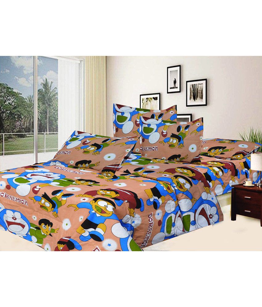 Print Double Bed Sheet - Buy Handloomtrendz Cartoon Print Double Bed ...