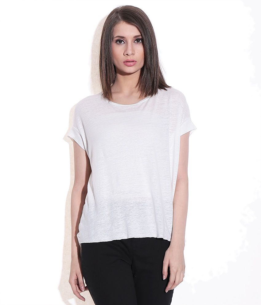 Snapdeal - Buy Chemistry White Linen Top at Rs 335 Only