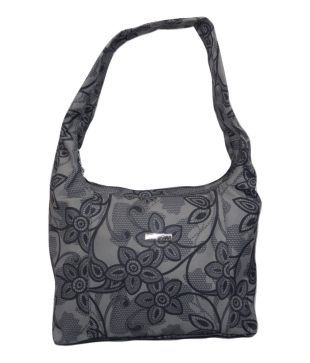 DB Gray Zip Shoulder bag
