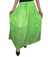 India Trendzs Green Rayon Skirt