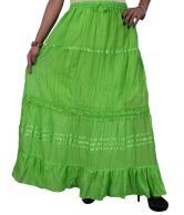 India Trendz Green Cotton Long Skirt