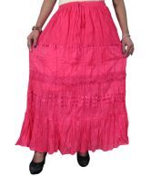 India Trendz Hot Pink Cotton Long Skirt