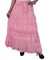 India Trendz Pink Cotton Long Skirt