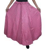 India Trendz Pink Printed Cotton Long Skirt