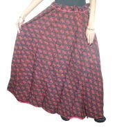 India Trendz Red Printed Cotton Long Skirt