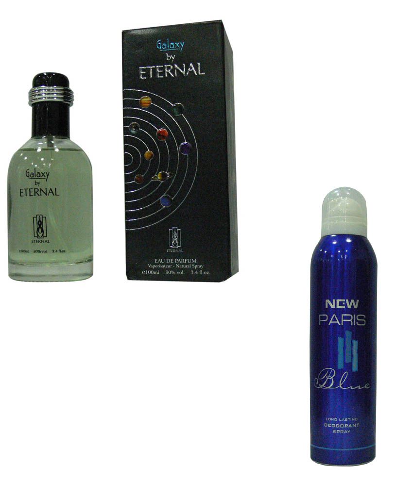 Eternal Combo Of Men's Galaxy Perfume And New Paris Blue Deo Spray Buy