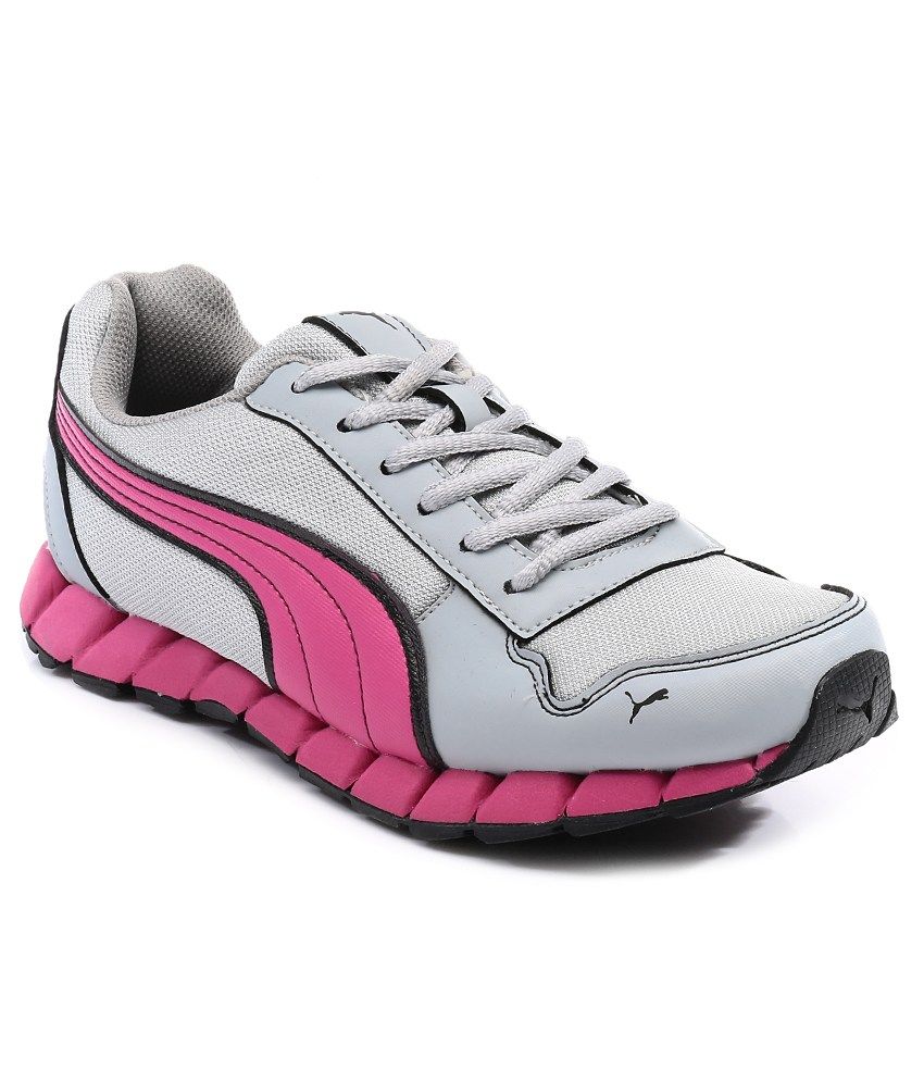 Puma Kevler Gray &amp; Pink Sports Shoes Price in India Buy